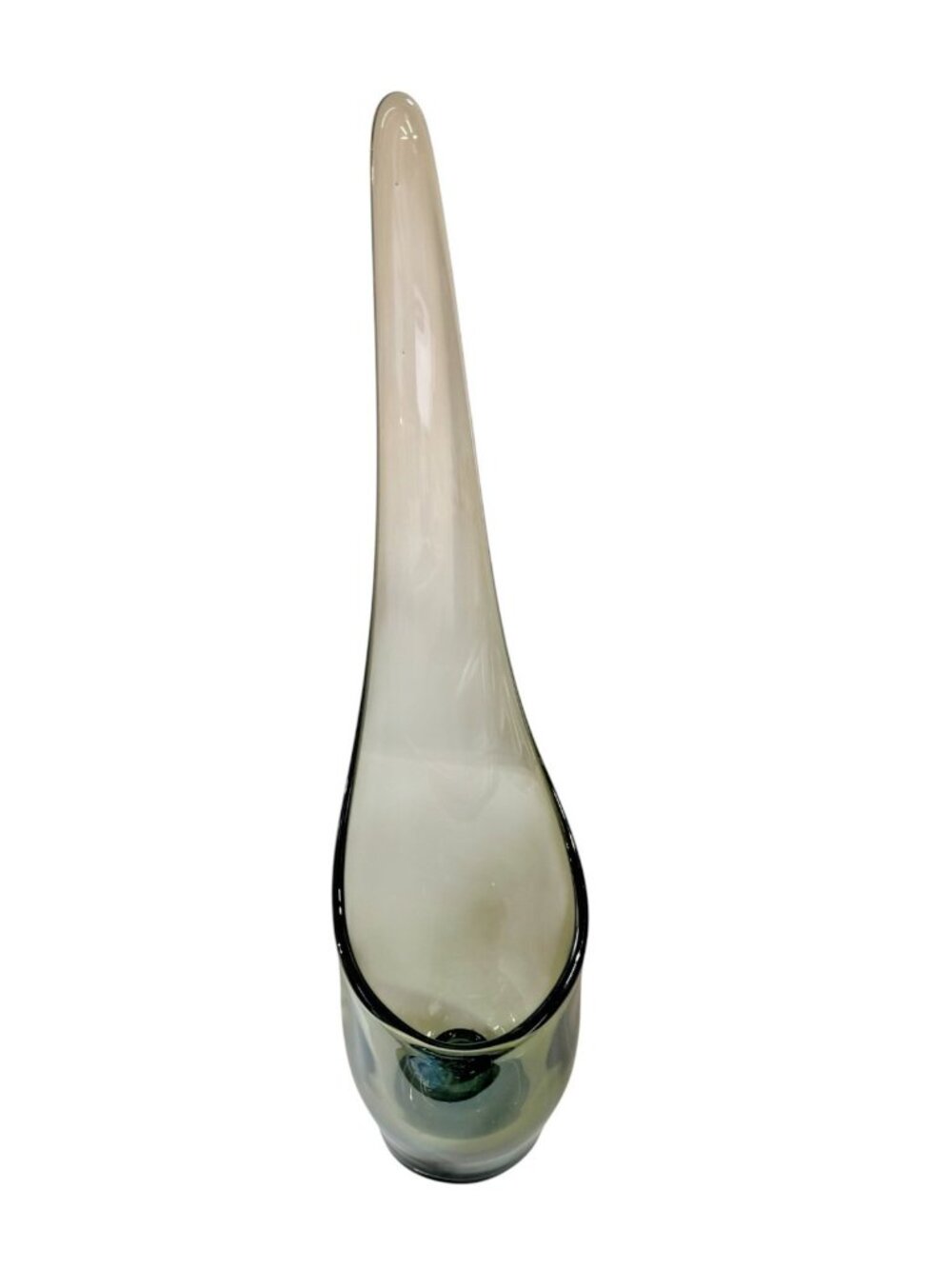 Vintage Viking Glass Taper Glow Smoke Swung Candle Holder 17" Tall MCM Art Glass